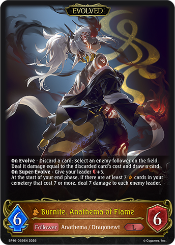 Burnite, Anathema of Flame (Evolved) - BP16-059EN