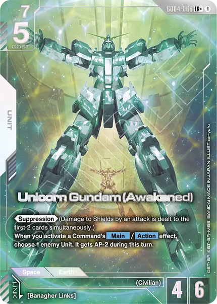 Unicorn Gundam (Awakened) (LR+) [GD04 - GD04-066]