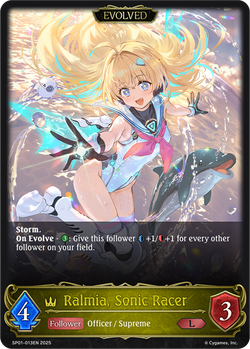 Ralmia, Sonic Racer (Evolved) - SP01-013EN