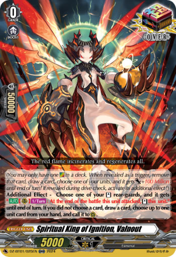 Spiritual King of Ignition, Valnout - DZ-BT01/025EN