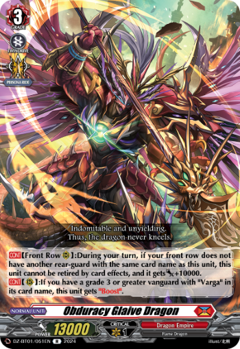 Obduracy Glaive Dragon - DZ-BT01/051EN