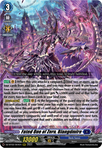 Fated One of Zero, Blangdmire - DZ-BT02/004EN