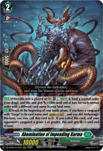 Abomination of Impending Karma - DZ-BT02/014EN