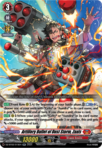 Artillery Bullet of Dust Storm, Zaxis - DZ-BT02/019EN