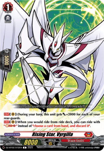 Rising Star, Vyrgilla - DZ-BT02/072EN
