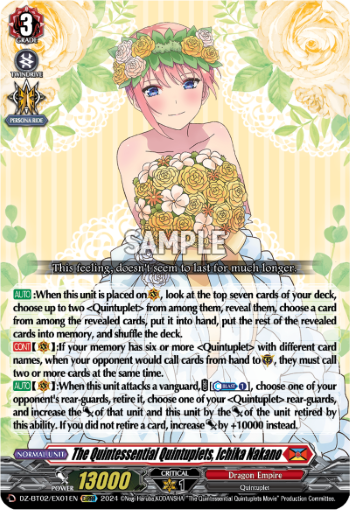 The Quintessential Quintuplets, Ichika Nakano - DZ-BT02/EX01EN