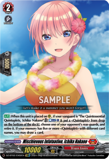 Mischievous Infatuation, Ichika Nakano - DZ-BT02/EX02EN