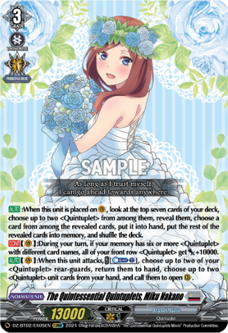 The Quintessential Quintuplets, Miku Nakano - DZ-BT02/EX05EN