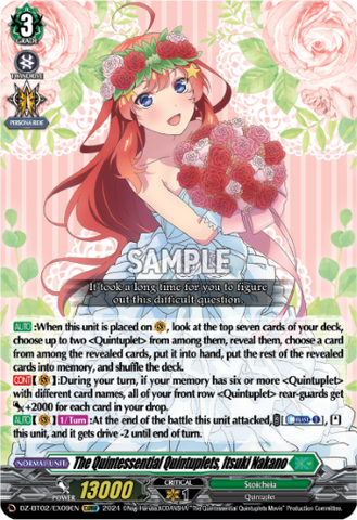 The Quintessential Quintuplets, Itsuki Nakano - DZ-BT02/EX09EN