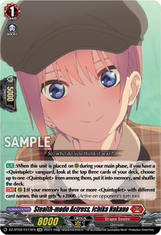 Stealth-mode Actress, Ichika Nakano - DZ-BT02/EX13EN