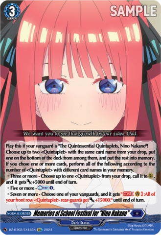 Memories of School Festival for "Nino Nakano" - DZ-BT02/EX18EN