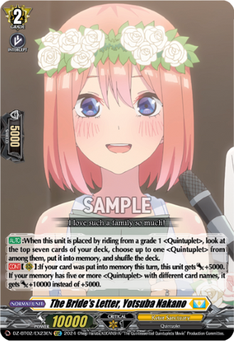 The Bride's Letter, Yotsuba Nakano - DZ-BT02/EX23EN