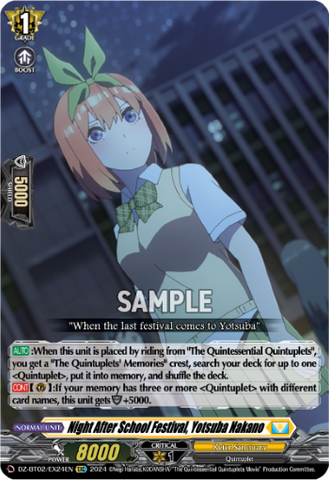 Night After School Festival, Yotsuba Nakano - DZ-BT02/EX24EN