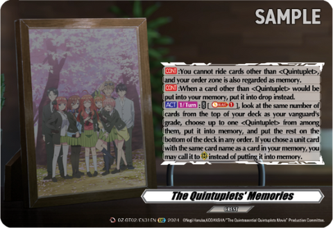 The Quintuplets' Memories - DZ-BT02/EX31EN