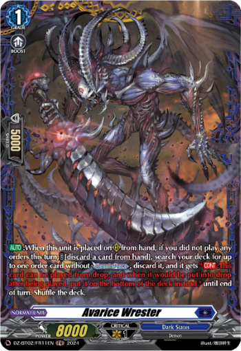 Avarice Wrester (FR) - DZ-BT02/FR11EN