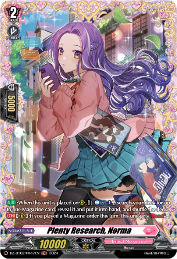 Plenty Research, Norma (FR) - DZ-BT02/FR47EN