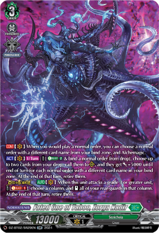 Fated One of Taboo, Zorga Nadir (SR) - DZ-BT02/SR29EN