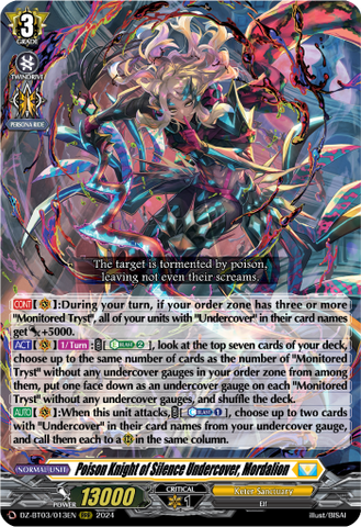 Poison Knight of Silence Undercover, Mordalion - DZ-BT03/013EN