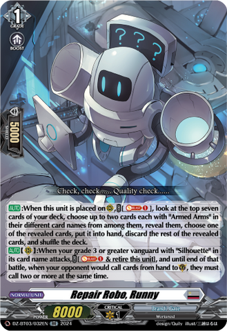 Repair Robo, Runny - DZ-BT03/032EN