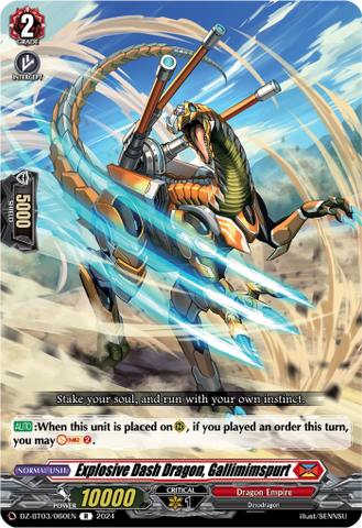 Explosive Dash Dragon, Gallimimspurt - DZ-BT03/060EN