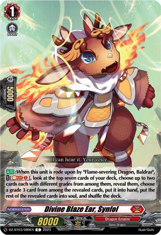 Divine Blaze Ear, Synfol - DZ-BT03/089EN
