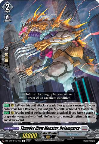 Thunder Claw Monster, Relamgarra - DZ-BT03/104EN