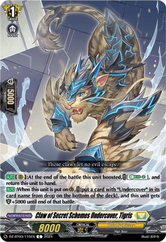 Claw of Secret Schemes Undercover, Tigris - DZ-BT03/115EN