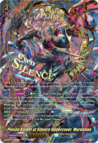 Poison Knight of Silence Undercover, Mordalion (SEC) - DZ-BT03/SEC06EN
