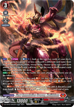 Fiery Immolation Dragon, Kotihblaze (SR) - DZ-BT03/SR02EN
