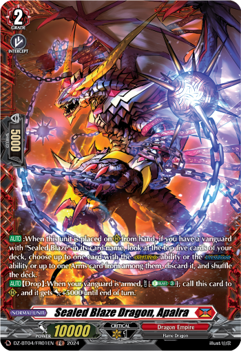 Sealed Blaze Dragon, Apalra (FR) - DZ-BT04/FR01EN