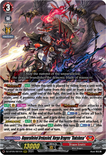 Unparalleled Drekasleif, Varga Dragres "Rakshasa" - DZ-BT05/001EN