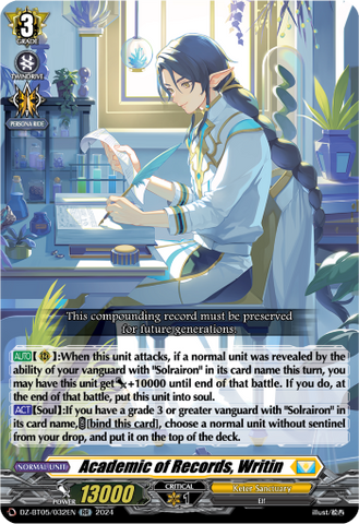 Academic of Records, Writin - DZ-BT05/032EN