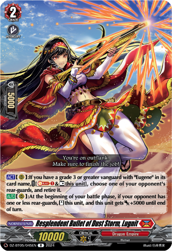 Resplendent Bullet of Dust Storm, Lugnit - DZ-BT05/045EN