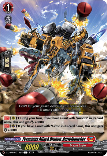 Ferocious Attack Dragon, Aeriolauncher - DZ-BT05/074EN