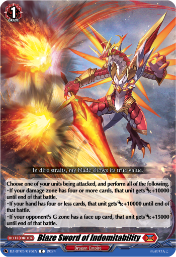 Blaze Sword of Indomitability - DZ-BT05/076EN