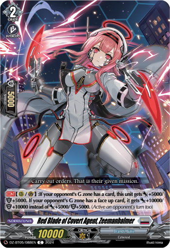 Red Blade of Covert Agent, Zeemanbalmer - DZ-BT05/088EN