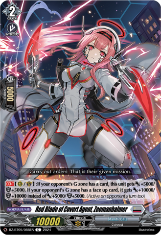 Red Blade of Covert Agent, Zeemanbalmer - DZ-BT05/088EN