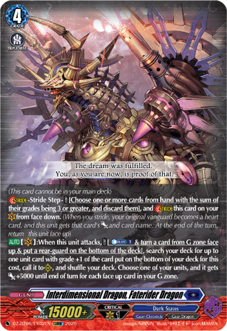 Interdimensional Dragon, Faterider Dragon - DZ-BT06/EX02EN