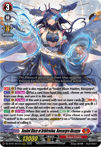 Sealed Blaze of Arbitration, Bavsargra Aksayya - DZ-BT07/001EN