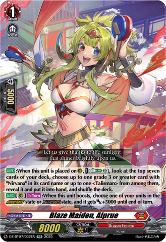 Blaze Maiden, Alprue - DZ-BT07/032EN