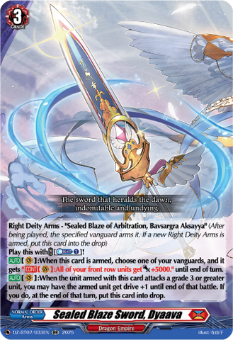 Sealed Blaze Sword, Dyaava - DZ-BT07/033EN