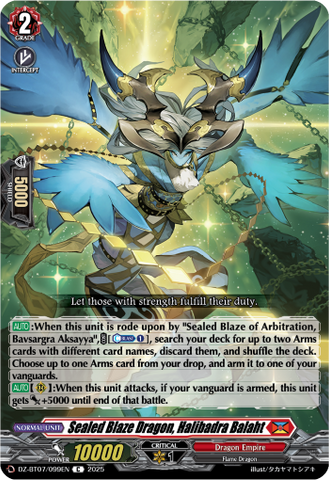 Sealed Blaze Dragon, Halibadra Balaht - DZ-BT07/099EN