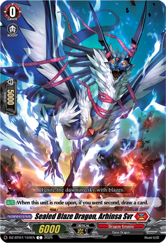 Sealed Blaze Dragon, Arhinsa Svr - DZ-BT07/104EN