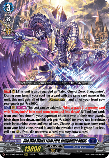One Who Walks From Zero, Blangdmire Nexus - DZ-BT08/004EN