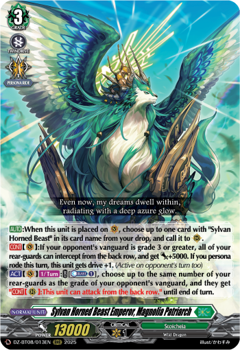 Sylvan Horned Beast Emperor, Magnolia Patriach - DZ-BT08/013EN