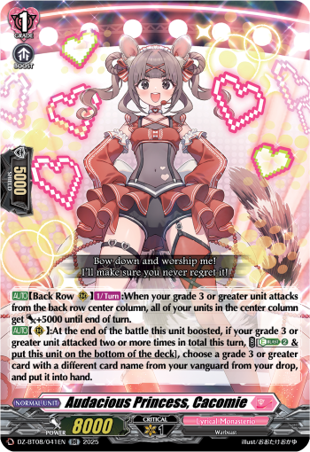 Audacious Princess, Cacomie - DZ-BT08/041EN