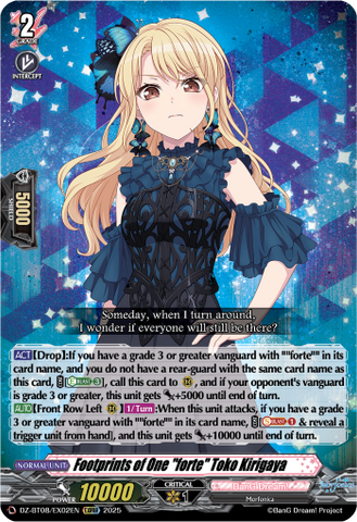 Footprints of One "forte" Toko Kirigaya - DZ-BT08/EX02EN