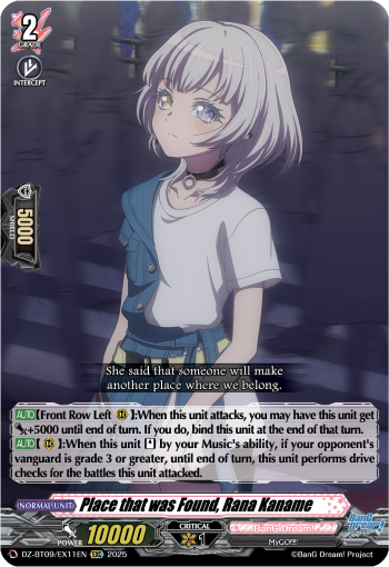 Place that was Found, Rana Kaname - DZ-BT09/EX11EN