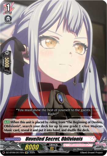 Unveiled Secret, Oblivionis - DZ-BT09/EX17EN