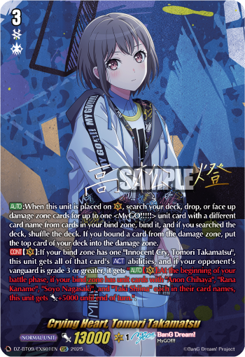 Crying Heart, Tomori Takamatsu (EXS) - DZ-BT09/EXS01EN